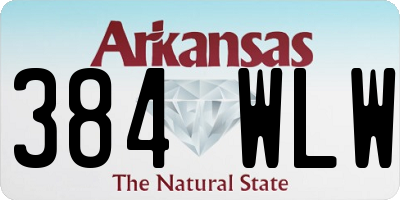 AR license plate 384WLW