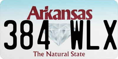 AR license plate 384WLX