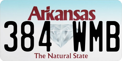 AR license plate 384WMB