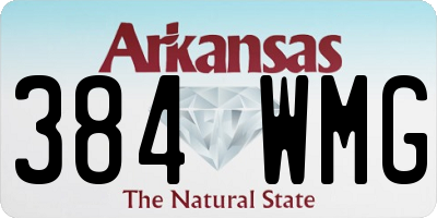 AR license plate 384WMG