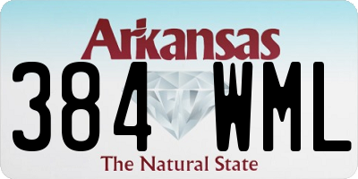 AR license plate 384WML