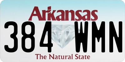 AR license plate 384WMN