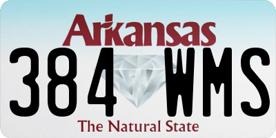 AR license plate 384WMS