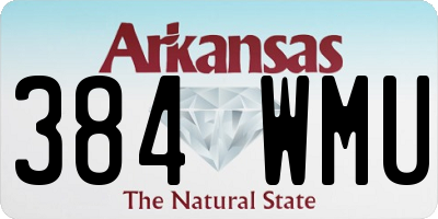 AR license plate 384WMU