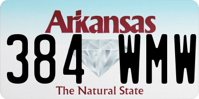 AR license plate 384WMW