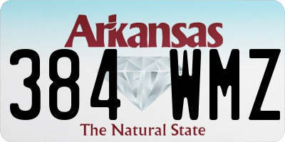 AR license plate 384WMZ