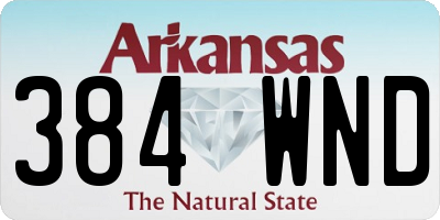AR license plate 384WND