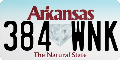 AR license plate 384WNK