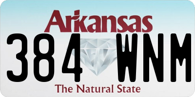 AR license plate 384WNM