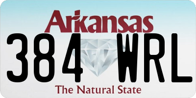 AR license plate 384WRL