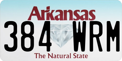 AR license plate 384WRM