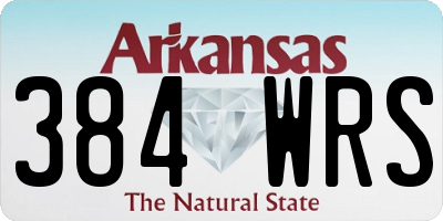 AR license plate 384WRS