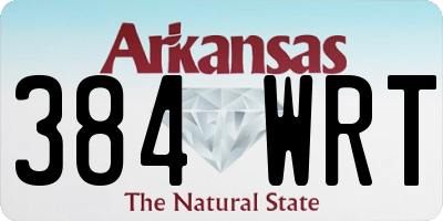 AR license plate 384WRT