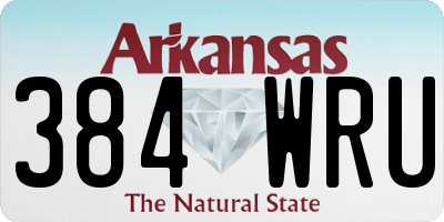AR license plate 384WRU