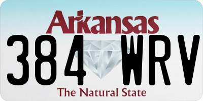 AR license plate 384WRV
