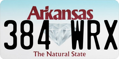 AR license plate 384WRX