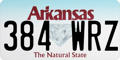 AR license plate 384WRZ