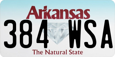 AR license plate 384WSA