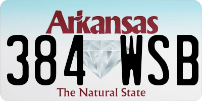 AR license plate 384WSB
