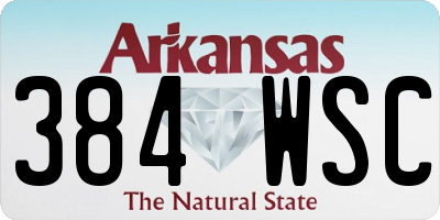 AR license plate 384WSC