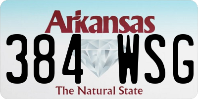 AR license plate 384WSG