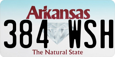 AR license plate 384WSH