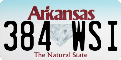 AR license plate 384WSI