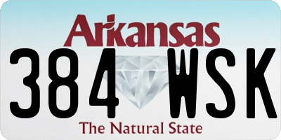 AR license plate 384WSK