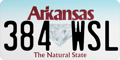 AR license plate 384WSL