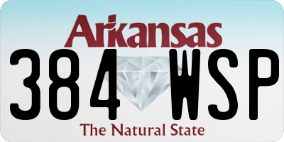 AR license plate 384WSP