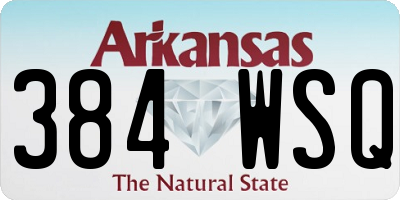 AR license plate 384WSQ