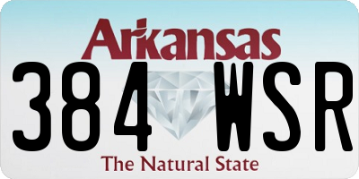 AR license plate 384WSR