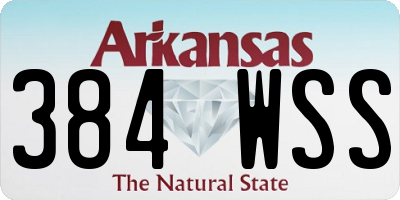 AR license plate 384WSS