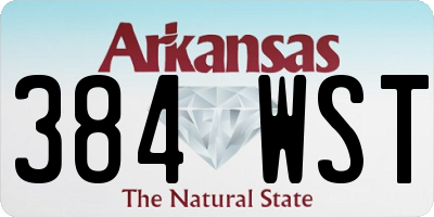 AR license plate 384WST