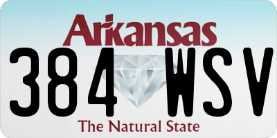 AR license plate 384WSV
