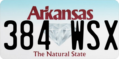 AR license plate 384WSX
