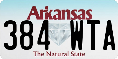 AR license plate 384WTA