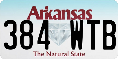 AR license plate 384WTB