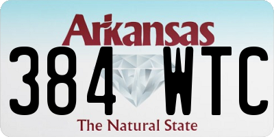 AR license plate 384WTC