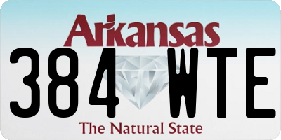 AR license plate 384WTE