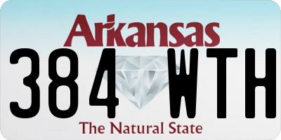 AR license plate 384WTH