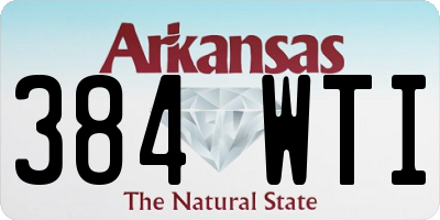 AR license plate 384WTI