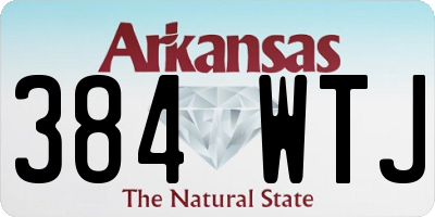 AR license plate 384WTJ