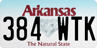 AR license plate 384WTK