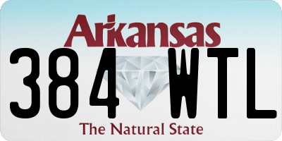 AR license plate 384WTL