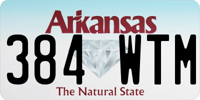 AR license plate 384WTM