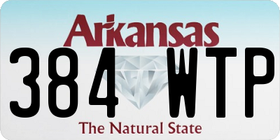 AR license plate 384WTP