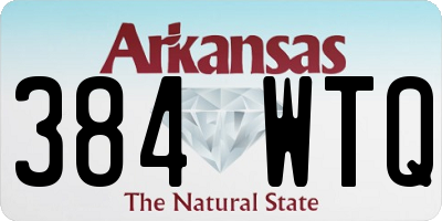 AR license plate 384WTQ