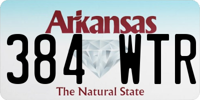 AR license plate 384WTR