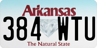 AR license plate 384WTU